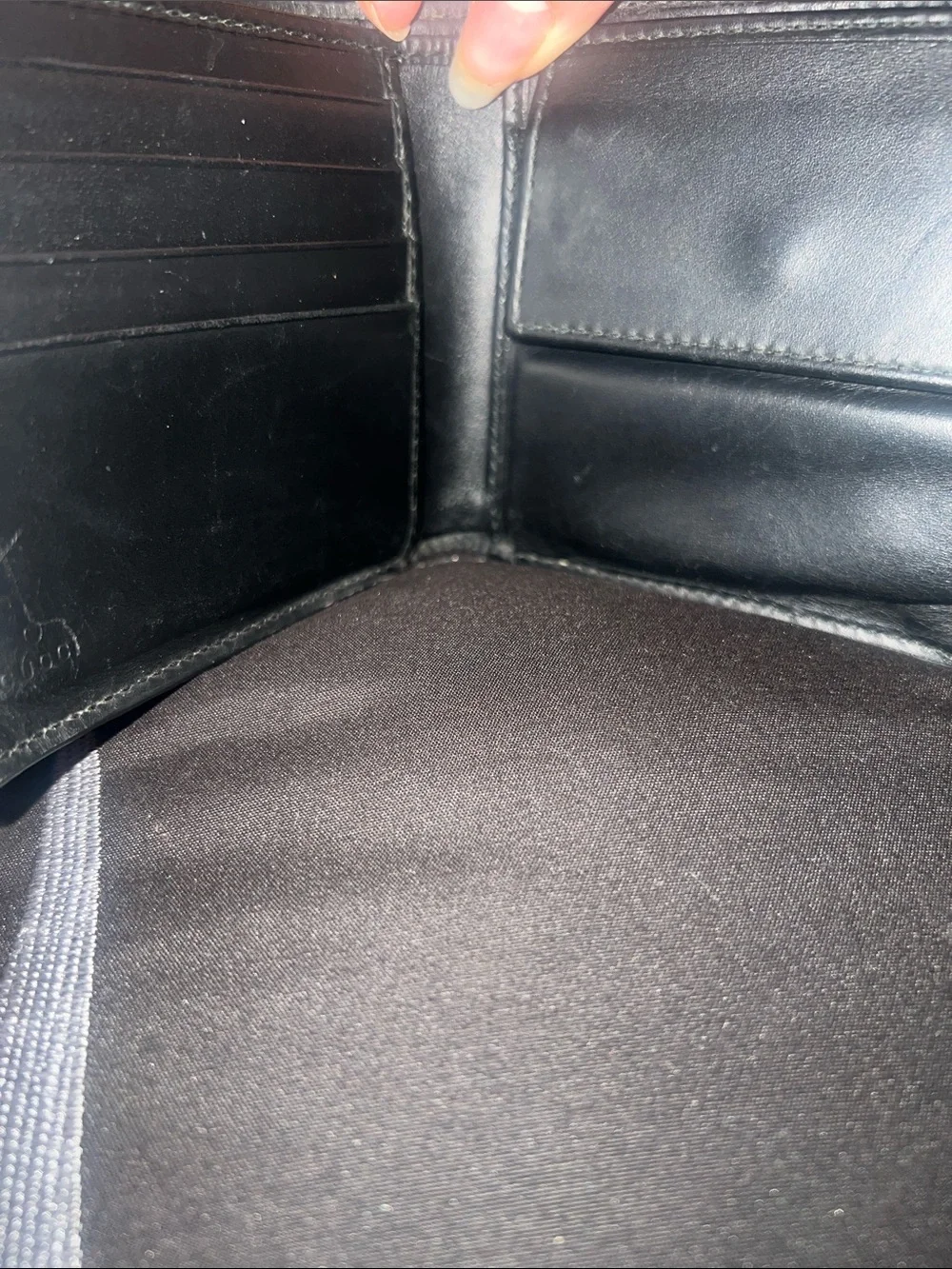 Gucci black leather